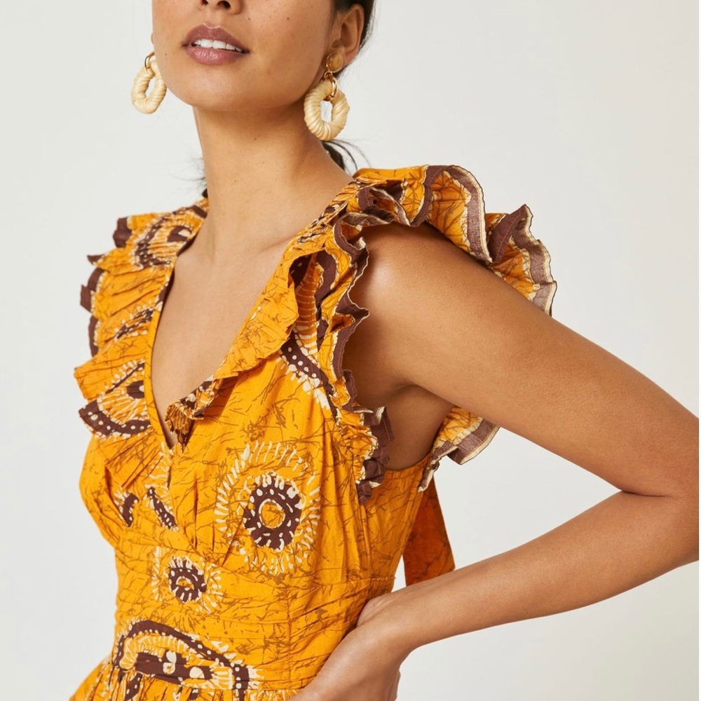Anthropologie Love the Label Adrianne open back ruffle maxi dress - Picture 3 of 7